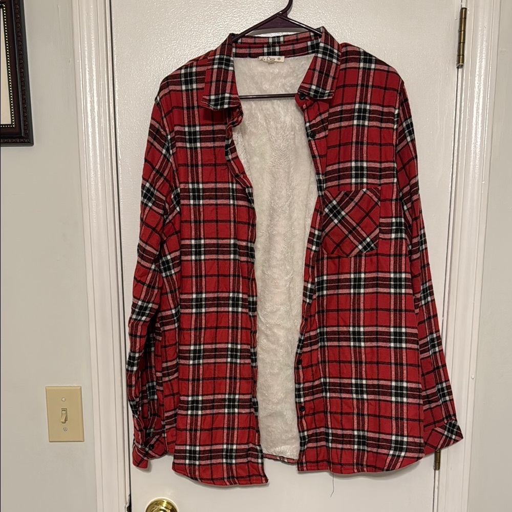 Red Plaid Flannel Shirt